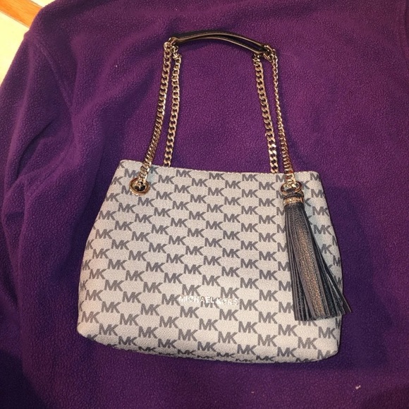 NWT MICHAEL Michael Kors blue leather OTS bag - Picture 6 of 6